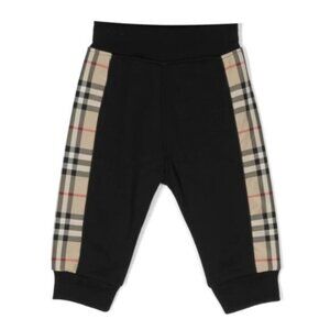 Burberry Check-Print Jogger Pants in Black, Size 2 Years New w/Tag